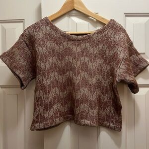 Built By Wendy Herringbone Cropped Sweater Vest